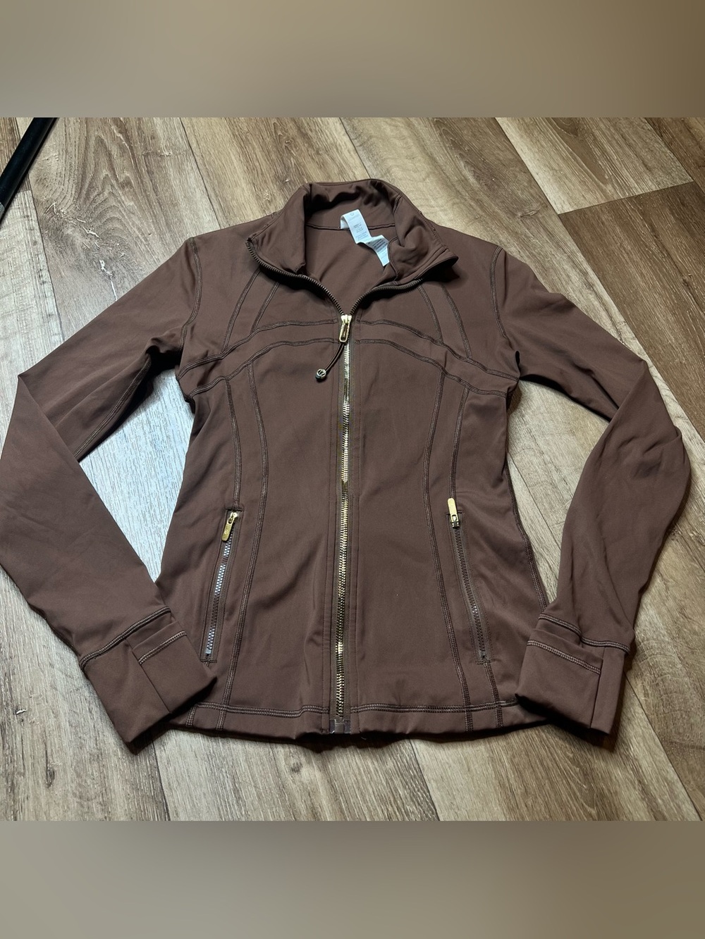 Lululemon Define Jacket Womens Size 4 Brown Nulu Stretch Athleisure Yoga